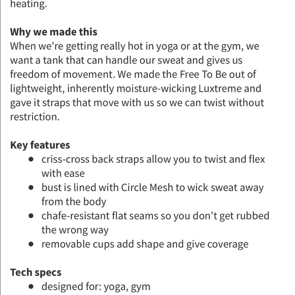 LULULEMON “Free To Be Tank” - Picture 3 of 9